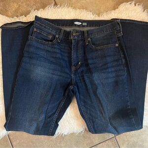 Old Navy dark blue straight jeans 31x32